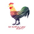 Red Rooster 2017 . Royalty Free Stock Photo