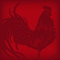 Red rooster. Happy Chinese new year 2017. Vector Royalty Free Stock Photo
