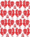 Red rooster on a white background Royalty Free Stock Photo