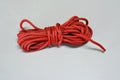 Red rope for bundling things.