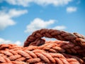 Red rope close up Royalty Free Stock Photo