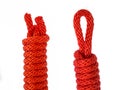 Red rope head and botton isolated