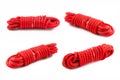 Red rope isolated Royalty Free Stock Photo