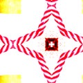 Red rope and Swiss cross Royalty Free Stock Photo