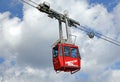Red ropeway from in High Tatras, Slovakia