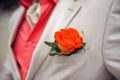 Red Rose boutonniere