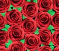 Red Rose Flower Vector Pattern. Site Floral Seamless Background. Elegant Red And Black Roses Wallpaper. Royalty Free Stock Photo