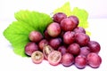 Red rose grapes isolated