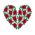 Red rose heart