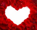 Red Rose Heart Shape with copy space