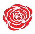 Red rose icon Royalty Free Stock Photo