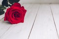 Red rose, marriage proposal, engagement, white wood