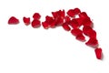 Red rose petal border Royalty Free Stock Photo