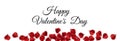 Red rose petals Valentines Day card Royalty Free Stock Photo