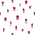 Red Rose Petals Top Border Royalty Free Stock Photo