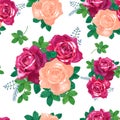 Red rose seamless pattern Royalty Free Stock Photo