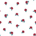 Red Rose Seamless Print and Pattern Royalty Free Stock Photo