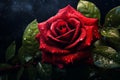 Red rose unreal. Generate Ai Royalty Free Stock Photo