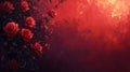 Red Roses Against a Dark Red Background Royalty Free Stock Photo