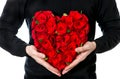 Red roses. bouquet of flowers in heart shape Royalty Free Stock Photo