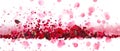Red Roses and Butterflies Banner Royalty Free Stock Photo