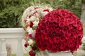 Red roses centerpiece flower ball Royalty Free Stock Photo