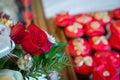 Red roses flowers with valentine festival and beautiful blur bouquet background . 8 marc . Very beautiful Red roses flowers . Soft Royalty Free Stock Photo