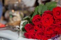 Red roses flowers with valentine festival and beautiful blur bouquet background . 8 marc . Very beautiful Red roses flowers . Soft Royalty Free Stock Photo