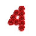 Red roses font number 4