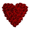 Red roses heart shape Royalty Free Stock Photo