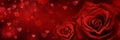 Red Roses Heart Shape With Abstract Defocused Lights Royalty Free Stock Photo