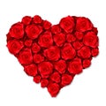 Red Roses Heart Shape Royalty Free Stock Photo