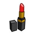 Red Roses Lipstick Color. Mothers Day Icon Illustration
