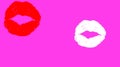 Red roses and red hearts love lips Royalty Free Stock Photo