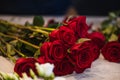 REd roses bouquet for valentines day Royalty Free Stock Photo