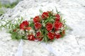 Red roses wedding bouquet Royalty Free Stock Photo