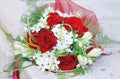 Red roses wedding bouquet Royalty Free Stock Photo