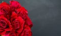 Red roses on white background for Valentines day Royalty Free Stock Photo