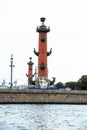 Red Rostral Columns, St. Petersburg