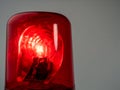 Red rotating beacon. Red flashing light. Warning signal. Royalty Free Stock Photo