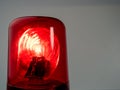 Red rotating beacon. Red flashing light. Warning signal. Royalty Free Stock Photo