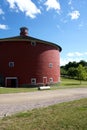 Red Round Barn Back Royalty Free Stock Photo