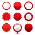 Red Round Buttons