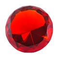Red round gemstone