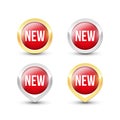 Red round NEW icons