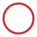 Red round rope frame