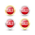 Red round SALE icons