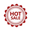 red round seal stamp sticker hot sale Royalty Free Stock Photo