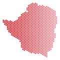 Red Dot Zimbabwe Map