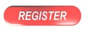 Red rounded rectangle push button REGISTER - 3D rendering Royalty Free Stock Photo